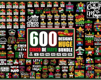 600+ Cinco De Mayo svg png Bundle, Let's Fiesta Png svg, Mexico Tequila Png, Tacos Png, Nachos Hat, Mexican Party, Boho Floral Cinco De Mayo