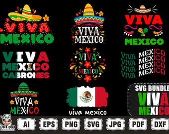 Viva Mexico SVG, Mexico Svg, September 16th Svg, Mexican Independence Day Svg, Mexican Fiesta, Mexican Hat,Mexico Pride Svg,Instant Download