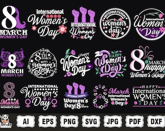 国際女性デー svg png バンドル、2025年国際女性デー svg、3月8日国際女性デーギフト、3月8日国際女性デーの名言デザイン、強い女性 svg