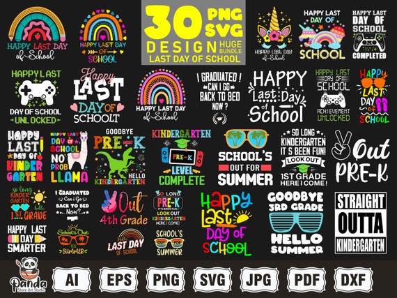Last Day Of School 2025 Huge Bundle Svg png, School Graduation svg, End of School Year svg, Summer Break Vacation svg, Teacher Last Day Png
