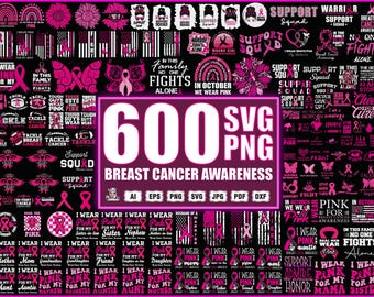 600+Breast Cancer Png Bundle, Breast Cancer Png, Pink Ribbon Png, Fight Breast Cancer Warrior, Pink Out, October Wear Pink, Cancer Awareness