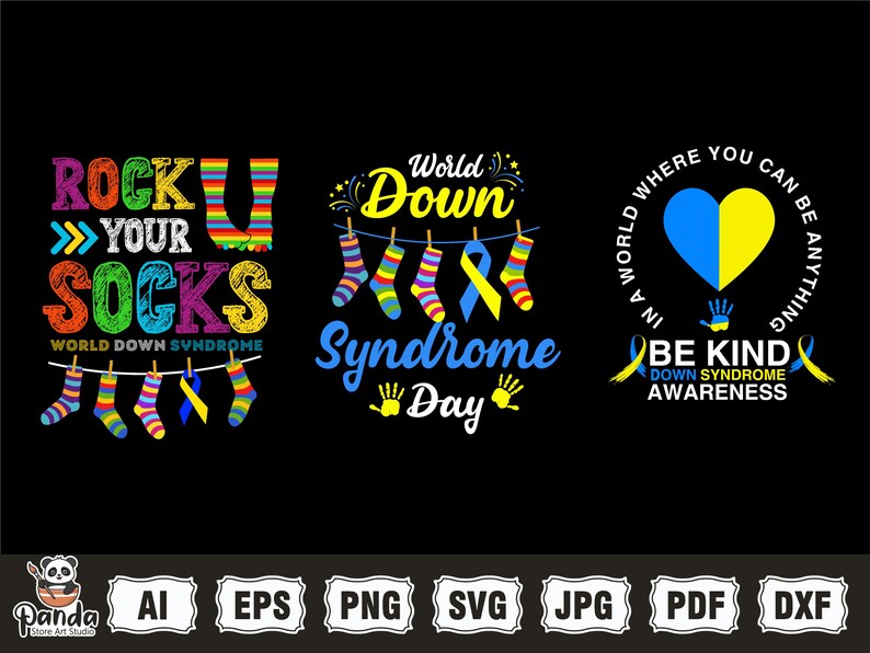 Down Syndrome SVG PNG Bundle, T21 Yellow Blue Ribbon Svg, Awareness ...