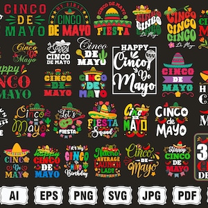 Paquete Cinco De Mayo svg png, Paquete Fiesta Time SVG PNG, Tacos Nachos Png, Tequila Mexicano, Sombrero Cinco De Mayo, Fiesta SVG, Floral Boho Cinco