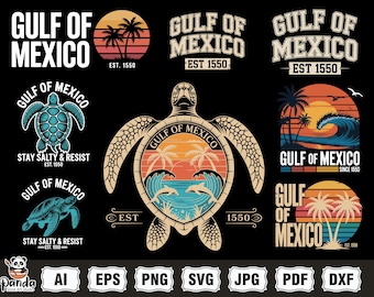 Retro Sunset Gulf Of Mexico Since 1550 svg png Bundle, Anti Gulf Of America Shirt png, Anti Maga svg,  Mexico Beach Shirt png, Anti Trump