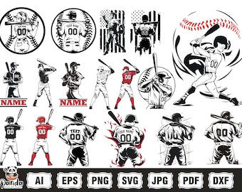 Baseball Player Svg png Bundle, Personalized Name Svg Png, Baseball Kids Svg, Baseball Mom dad Svg png, Baseball Team Svg, Baseball flag png