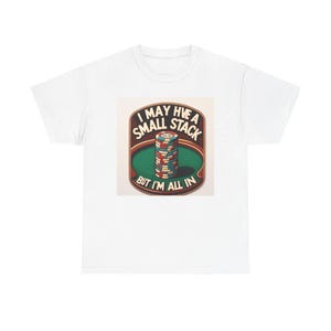 Camiseta All In Poker: Camiseta unisex de algodón grueso para amantes del casino, regalo para gamers, ropa de póker, camiseta divertida de póker, ropa para juegos de cartas