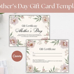 Certificado de regalo para el Día de la Madre, idea de regalo para mamá, tarjeta personalizada para el Día de la Madre, la mejor plantilla de tarjeta para mamá, tarjeta de lujo especial para el Día de la Madre.