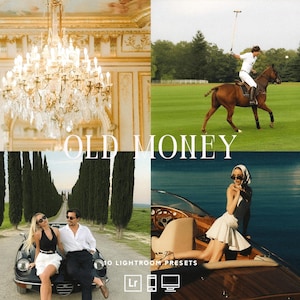 OLD MONEY: 10 presetów do Lightrooma | Luksusowe, estetyczne presety dla influencerów-blogerów | Filtry do edycji zdjęć na Instagramie | Mroczne, nastrojowe presety