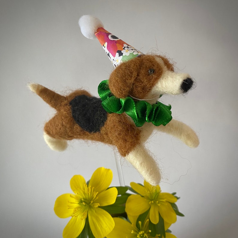 Cake Topper - Flying Felted Beagle Dog - Etsy