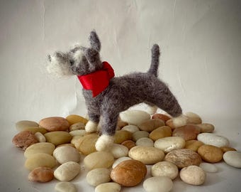 Petite Puppy Pins - Gray Schnauzer