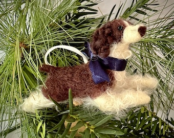 Ornament - Needle Felted Springer Spaniel Dog