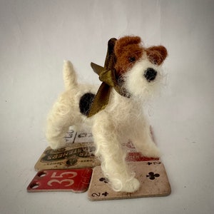 Needle Felted Red Wire Fox Terrier Puppy