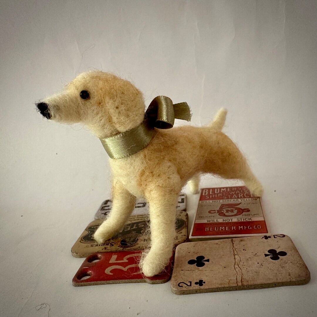 Needle Felted Yellow Labrador Retriever Puppy Etsy