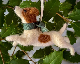 Ornament - Needle Felted Jack Russell Terrier Dog