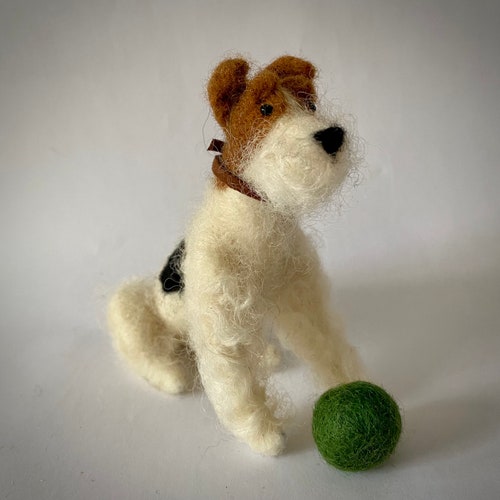 Needle Felted Wirehaired store Fox Terrier