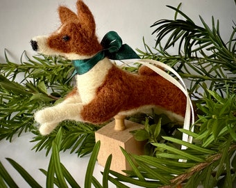 Ornament - Needle Felted Basenji Dog