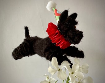 Cake Topper - Flying Black SchnauzerTerrier