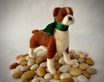 Naaldvilten boxerpuppy