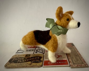 Needle Felted Tri Color Pembroke Welsh Corgi Puppy