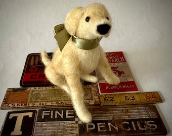 Needle Felted Yellow Labrador Retriever