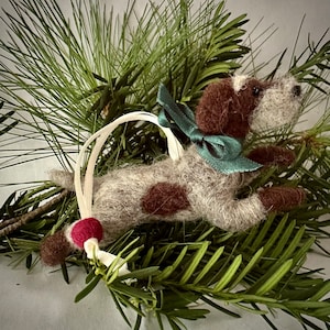 Ornament - Needle Felted German Wire Haired Pointer Dog
