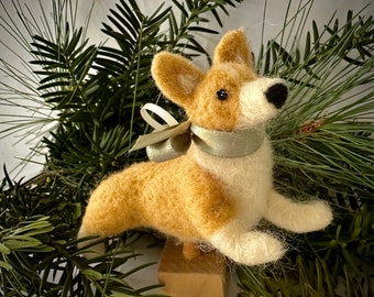 Ornament - Needle Felted Pembroke Welsh Corgi Dog