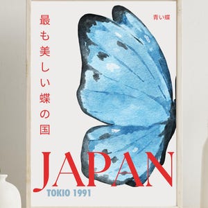 Poster farfalla Giappone