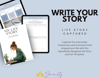 My Life Story Journal; A digital journal to capture your journey and leave a lasting legacy for family and friends.