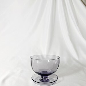 Vintage Glass Footed Sundae Dish (Purple)