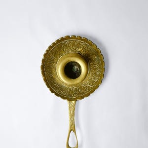 Vintage Brass Chamberstick Candle Holder | Brass Candle Holder | Antique Candlestick