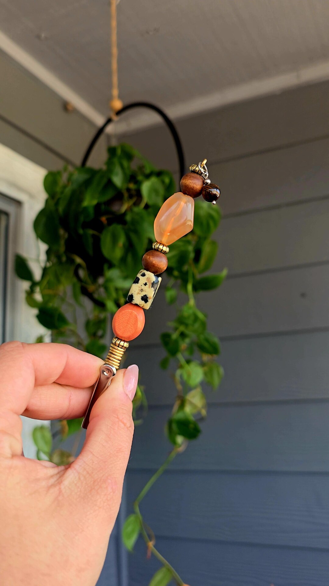 Sable - Natural Stone Multi-use Clip | Keychain | Card Holder | Bag ...