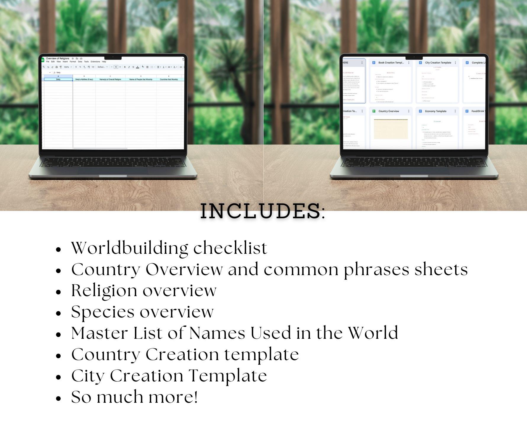 Worldbuilding Templates | 24 Google Drive Docs & Sheets | Digital ...