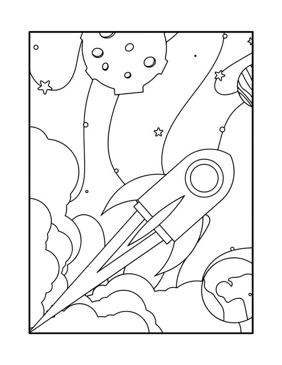 Cosmic Adventures A Fun Space Coloring Book, Cosmic Adventures Coloring Book, Space Coloring Book, A Fun Space Coloring Book