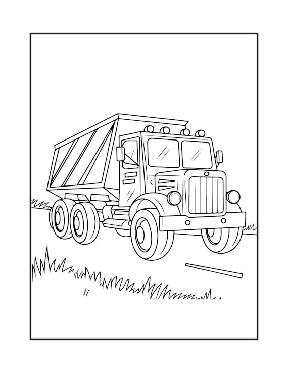 Mighty Trucks A Coloring Journey on the Road, Mighty Trucks Coloring Book, Trucks Coloring Book