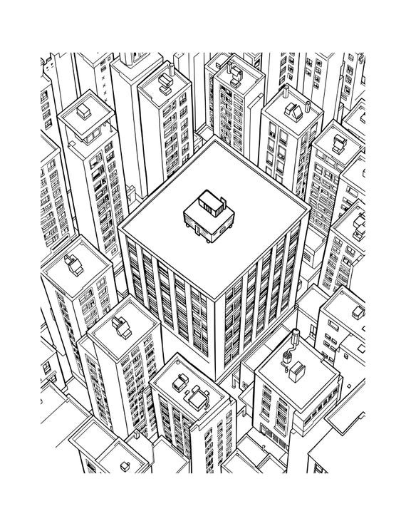 Urban Wonders, A City & Skyline Coloring Adventure, Skyline Coloring Adventure, Urban Wonders Coloring book