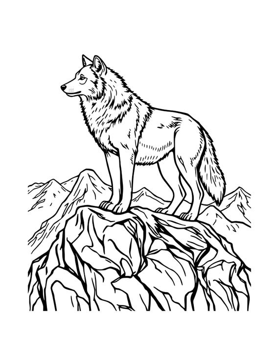 Wild and Free, Paws and Howls, a Coloring Journey of Canine Spirits, Canine Spirits Coloring Book, Wild and Domestic Paws Coloring Book