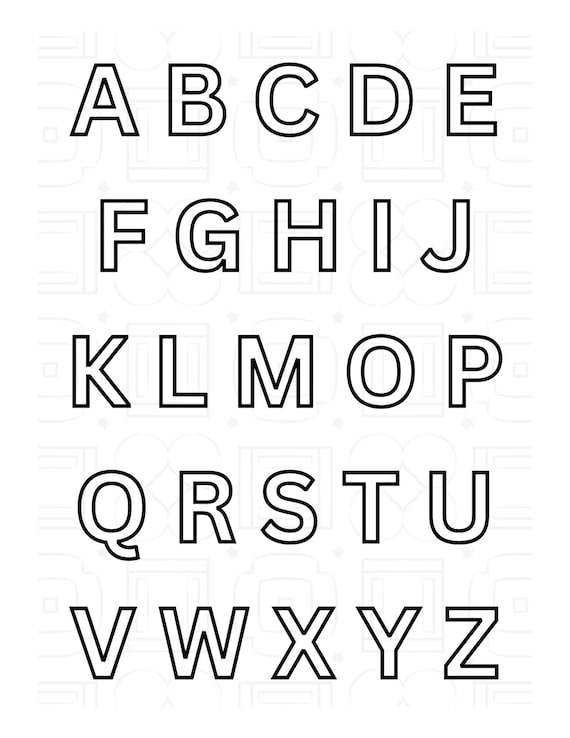 English alphabet Coloring Book
