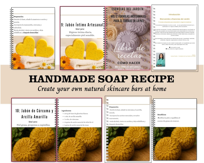 Soap Recipe Book Template | Editable & Printable Planner | 20 Natural ...