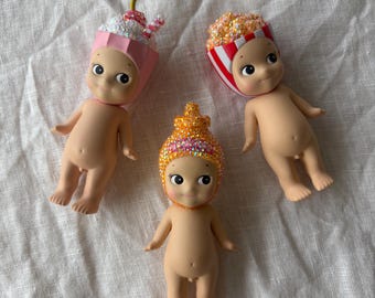 Bedazzled Sonny Angel Keychain: Handmade Kawaii Figurine Bag Charm