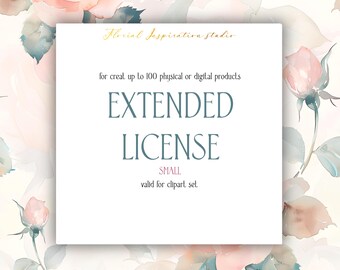 Small Business Commercial License: Clipart Usage Permission for Up to 100 Product Sales