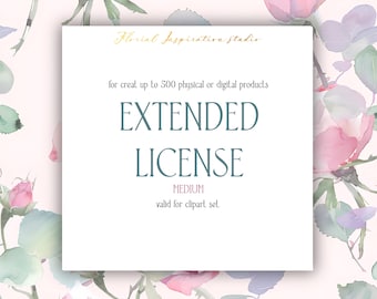 Medium Commercial License for Clipart, Merch & Print - 500 Sales Business Permission