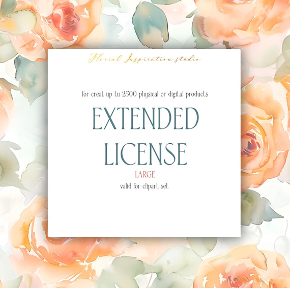 Extended Commercial License for Digital Products - Up to 2500 Sales for Business & Etsy Sellers