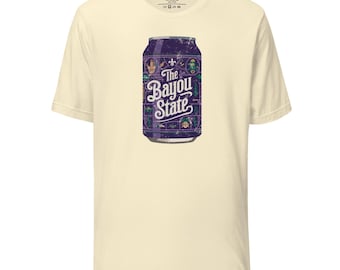 T-shirt Bayou State Can – Louisiana Pride Beer Can-afbeelding T-shirt