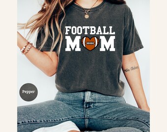Football Mom Shirt, Comfort Colors, Sports Mom Shirt, Football Tee for Women, Football Mama Shirt, Football Mom Club, Gift for Football Mom.