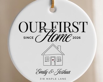 Real Estate Agent Closing Gift, Bulk Our First Home Ornaments, New Homeowner Client Thank You Keepsake, Housewarming Present, Custom First H