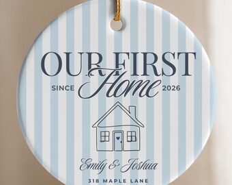Personalized Our First Home Ornament New Home Housewarming Gift Real Estate Agent Closing Keepsake Custom Client Thank You Gift First House