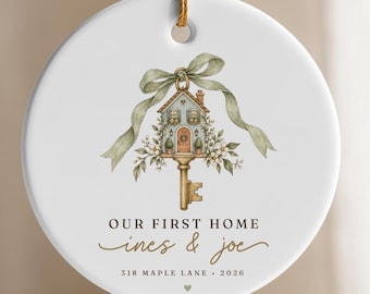 Personalized New Home Christmas Ornament, Realtor Closing Gift, Custom Housewarming Keepsake, First Christmas In New House, New Homeowner Gi