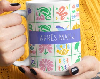 Après Mahjong Mug Personalized | Mahj Coffee Cup | American Mahjong Gift | Mahjong Night Mug for Mom & Mahj Girls