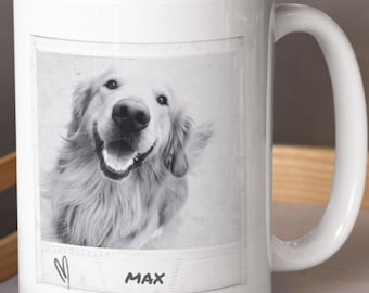 Taza personalizada con retrato de mascota, taza personalizada con foto de perro o gato, regalo conmemorativo para mascotas, regalo para mamás perrunas, taza de café con foto personalizada, regalo para amantes de los gatos