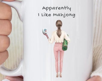 Taza divertida de Mahjong, regalo para jugador de Mahjong, regalo para chicas de Mahjong, taza para mamá de Mahjong, regalo para una noche de juegos, taza Crack Bam Dot